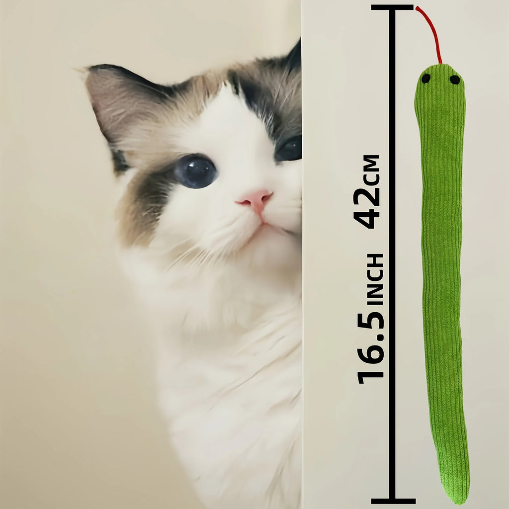 Cat Toy Snake, 1 Piece Crinkle Sound Toy Soft Linen, Interactive Kitten Exercise Kicking Toy Suitable for Indoor Cats 16.5inch (Approx. 42cm) Suitable for All Breeds
