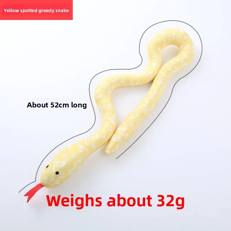 Cat Nip Snake Toys for Indoor Snaky Toy for Kitten Play Soft Plush Toy for Kitty Chewing Teeth Cleaning Interactive Toy for Pets