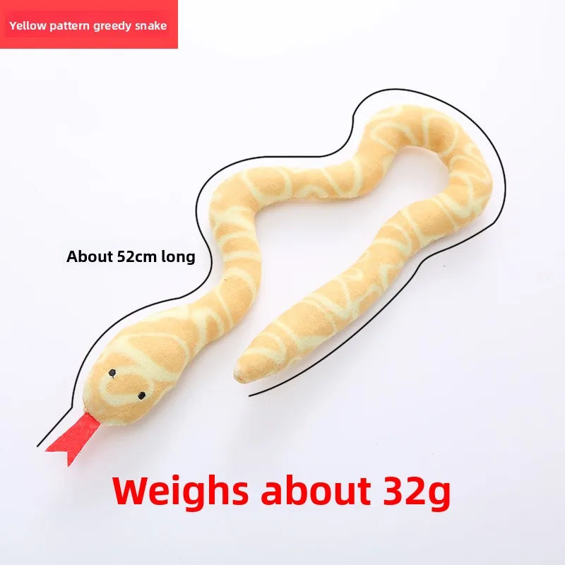 Cat Nip Snake Toys for Indoor Snaky Toy for Kitten Play Soft Plush Toy for Kitty Chewing Teeth Cleaning Interactive Toy for Pets